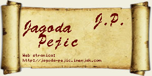 Jagoda Pejić vizit kartica